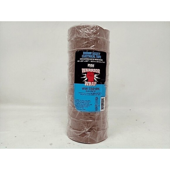 10 PACK NSI WW-722-BN Warrior Wrap 7mil General Vinyl Brown Electrical Tape 60ft - Picture 12 of 12